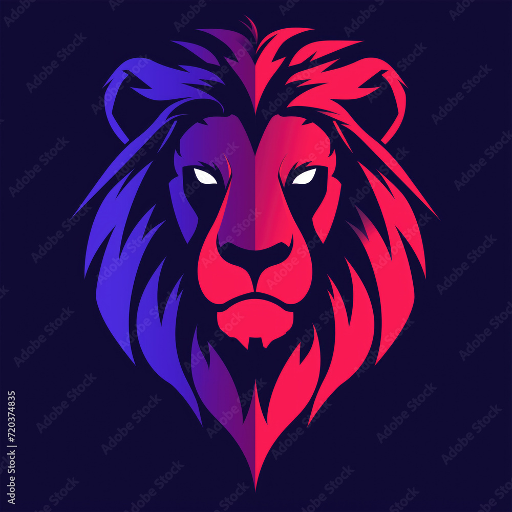 Fototapeta premium lion head mascot isolated
