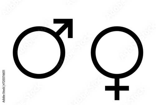 gender symbol icon set - pictogram of male and female sign