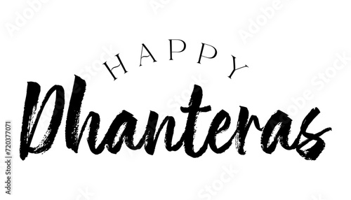 Happy Dhanteras lettering indian festival vector illustration.