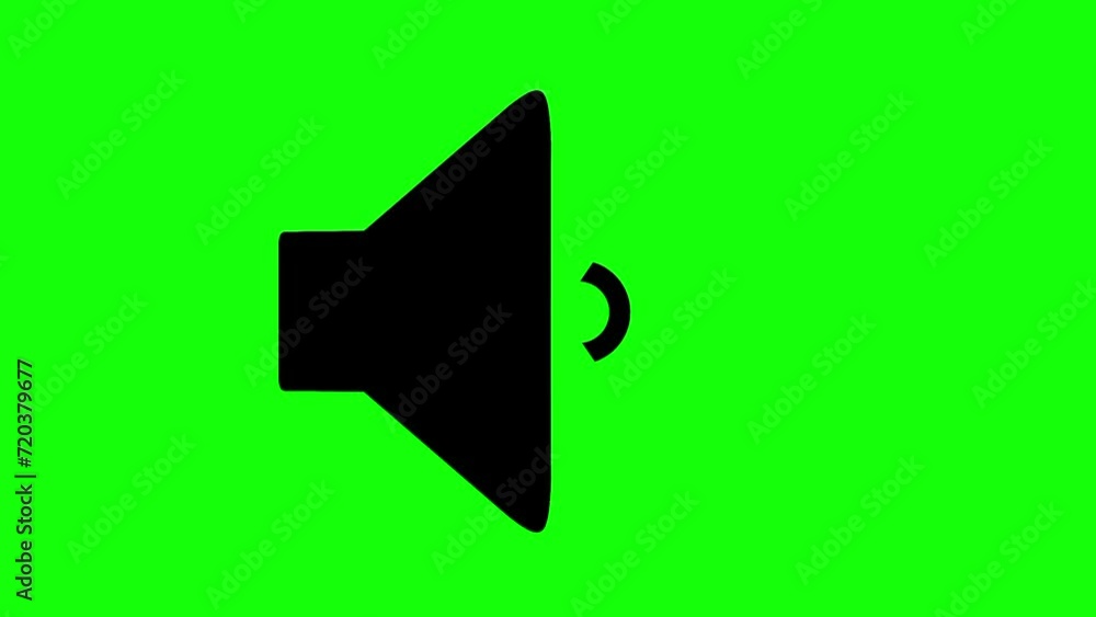 Animation of sound icon on green screen background. Ahdio technology symbol, Music and Sound. Suitable for Speaker Volume Logo. Animation of sound icon on green screen background. Ahdio technology symbol, Music and Sound. Suitable for Speaker Volume Logo.