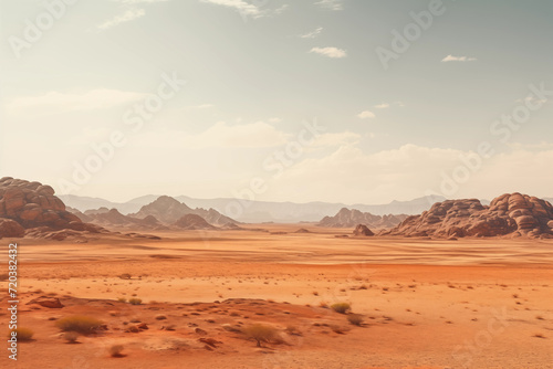 desert plains with hills