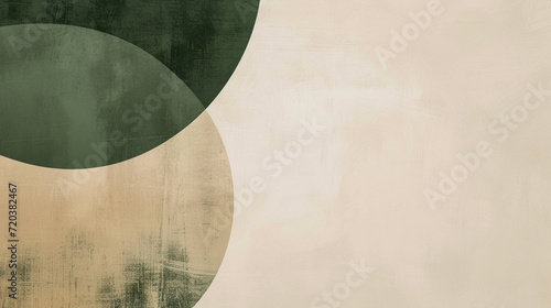 green and neutral beige banner background. PowerPoint and Business background.