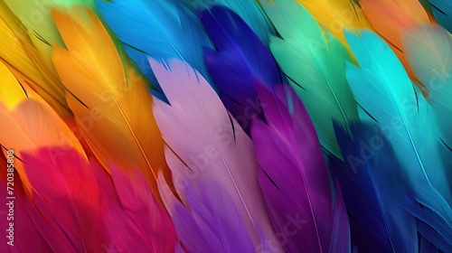 Colorful abstract feathers background  adding a burst of color and texture to creative and artistic projects.