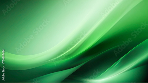 Smooth Flowing Green and White Wave Design with Abstract Energy Patterns © May