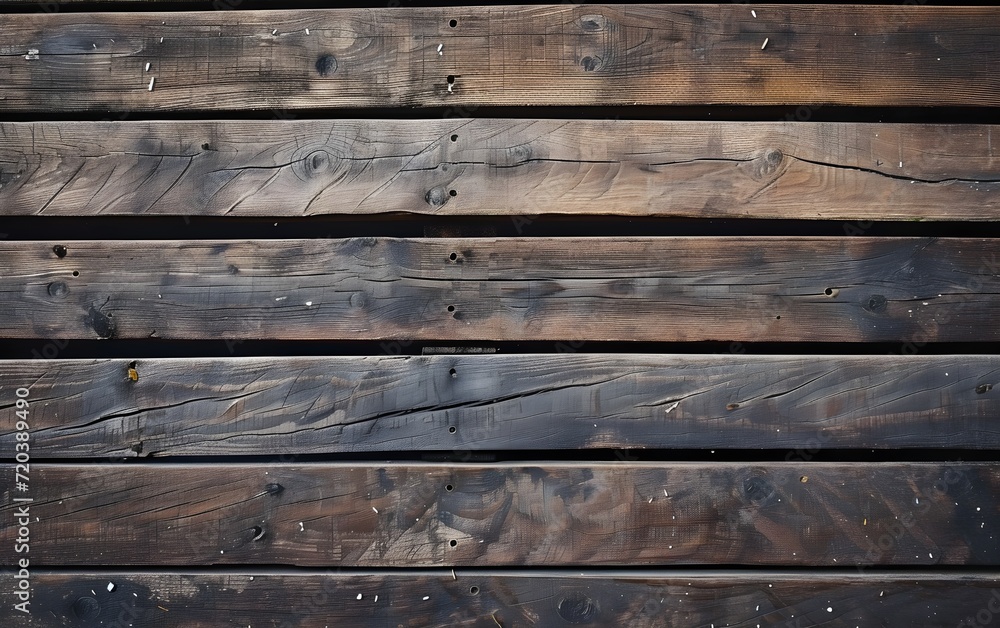 Fototapeta premium Close up shot of nature plank wood texture. Wallpaper background. Brown design. Generative ai 