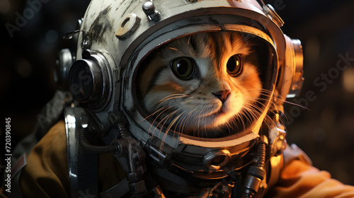 Cat in Astronauts First Step An astronaut in a space