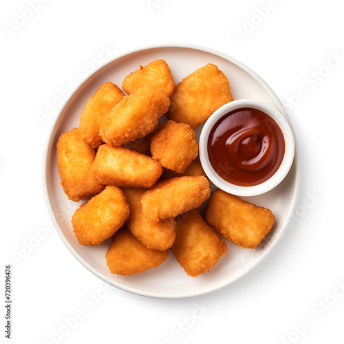 Nuggets and ketchup sauce