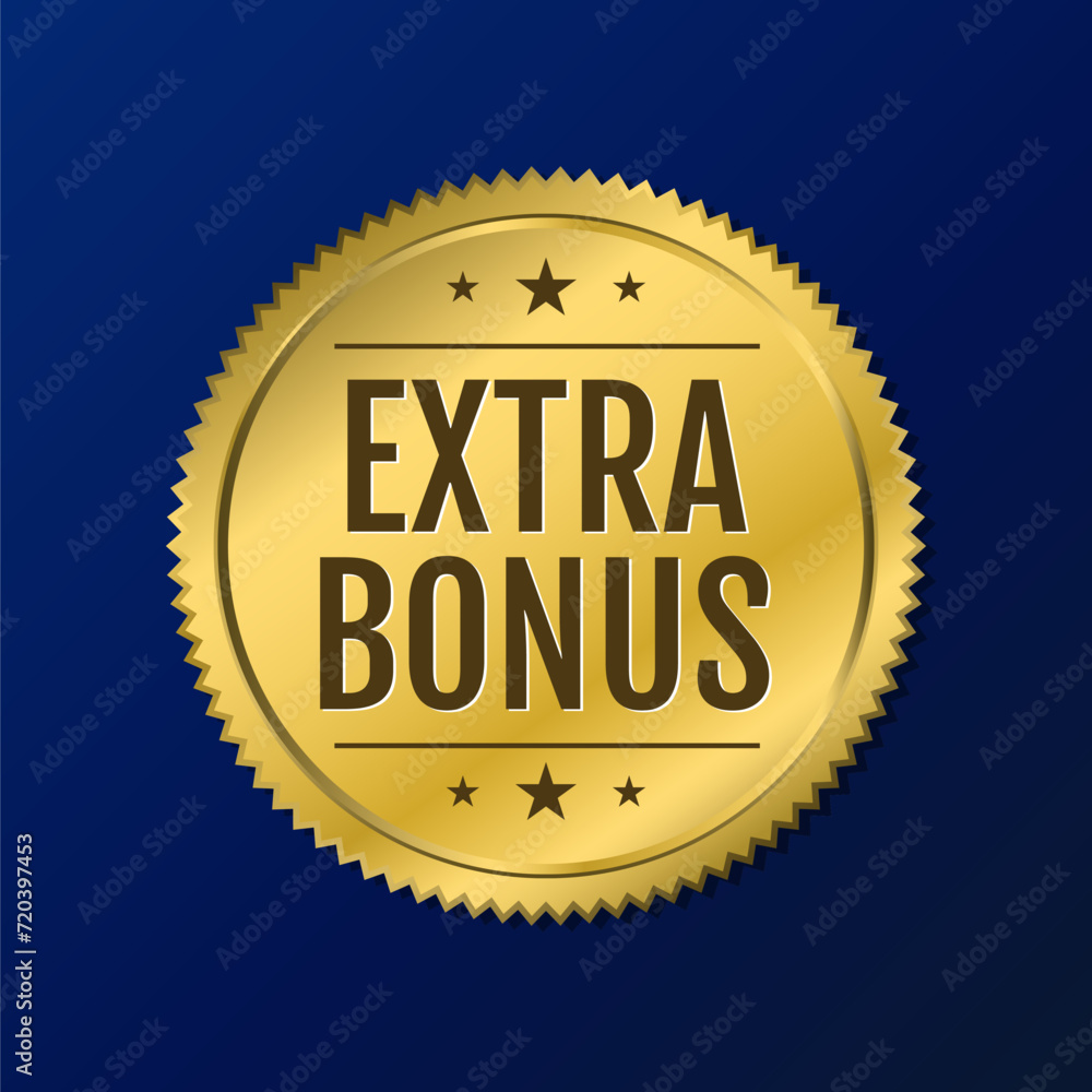 Extra bonus rewards prize employee business icon label badge design vector Extra bonus rewards prize employee business icon label badge design vector