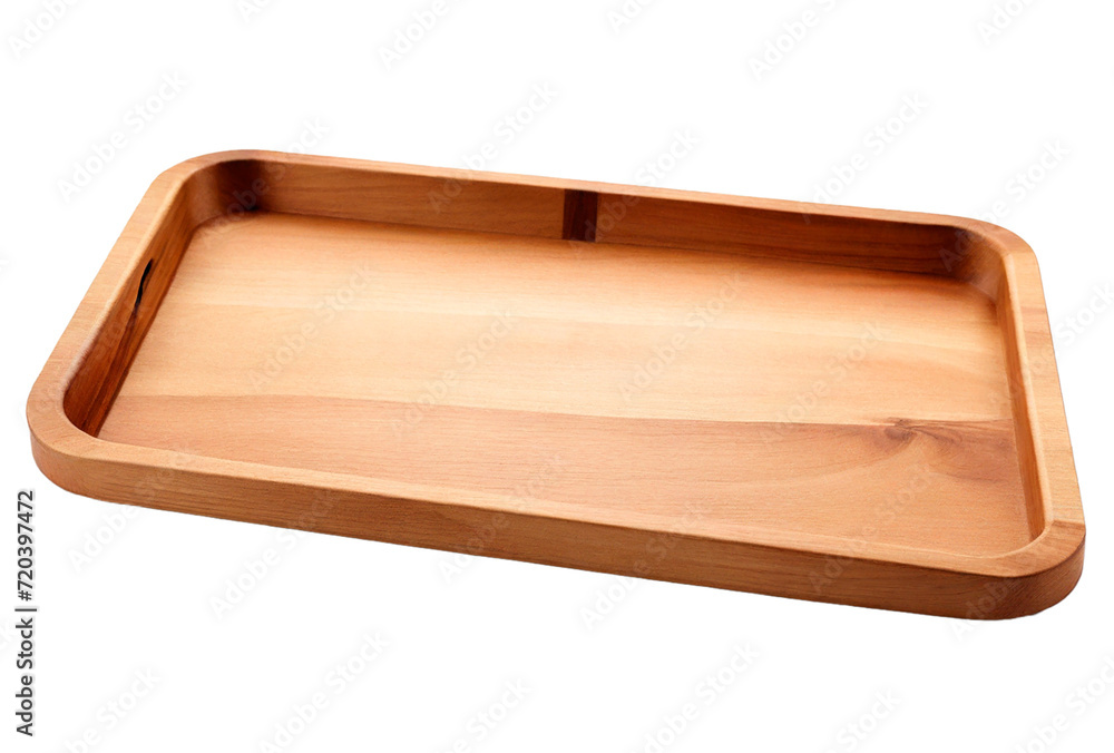 Wooden Tray on transparent background Wooden Tray on transparent background