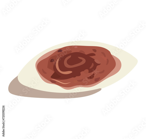 Paste of colorful set. In this charming illustration cartoon design meets detailed ingredients, all set against a clean white canvas. Vector illustration.