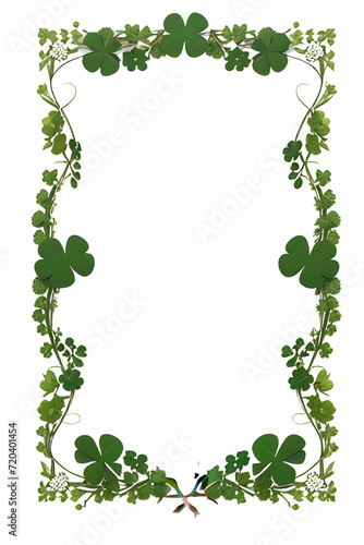 Clover Border Frame PNG Transparent Background