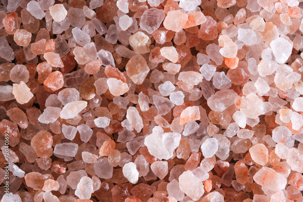 Background, pink edible Himalayan salt closeup. Background, pink edible Himalayan salt closeup.