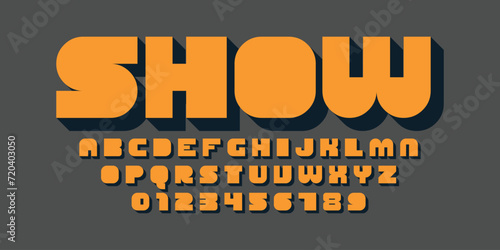 playful bold retro alphabet design