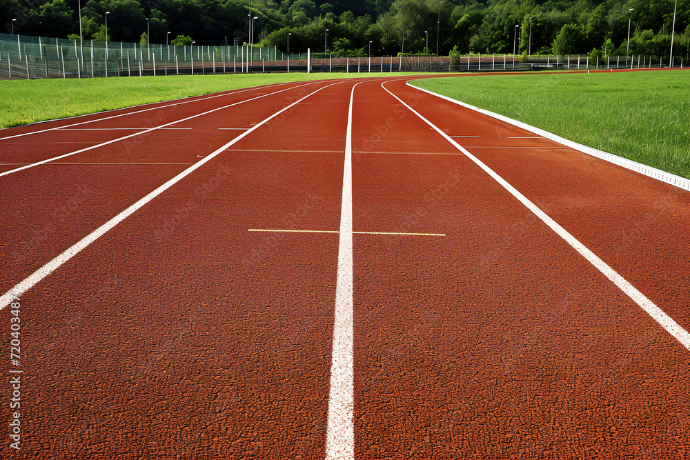 running track in stadium