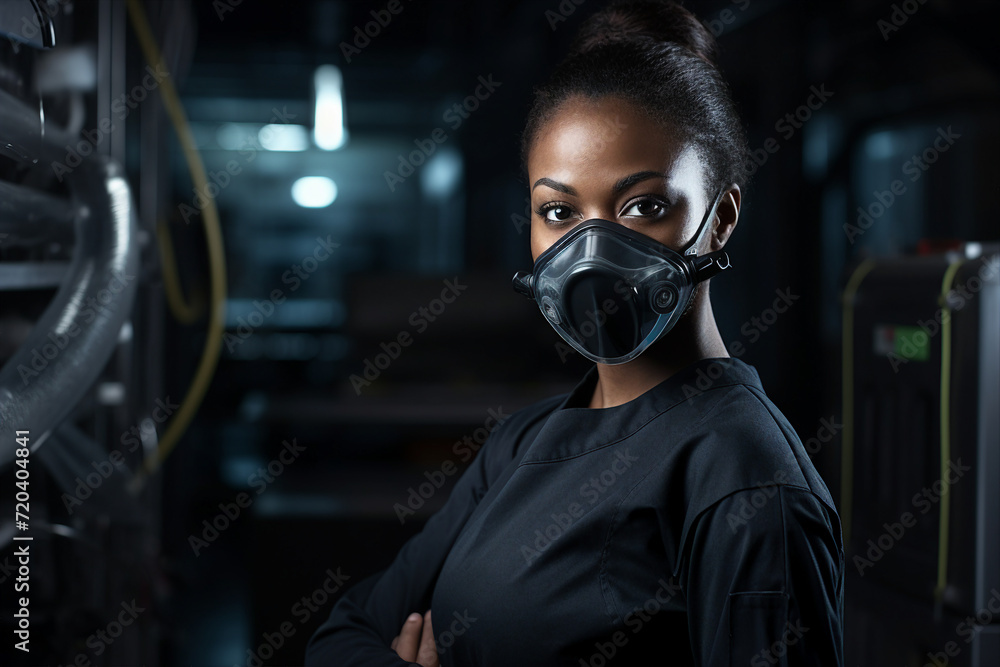 Portrait of industry maintenance engineer man wearing uniform ai generative concept Portrait of industry maintenance engineer man wearing uniform ai generative concept