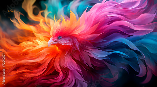 Canvas Print fabulous colorful cockerel