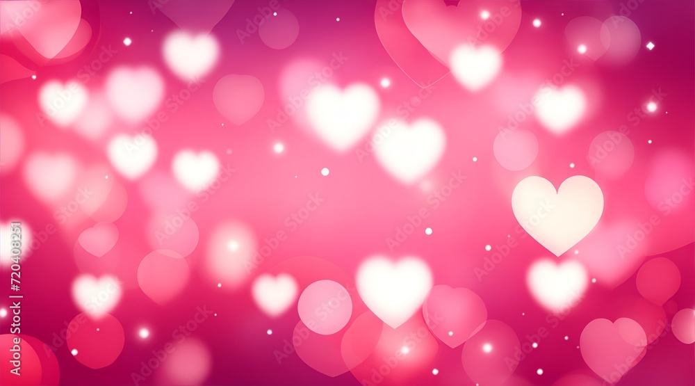 Valentine's day background with hearts and bokeh lights Valentine's day background with hearts and bokeh lights