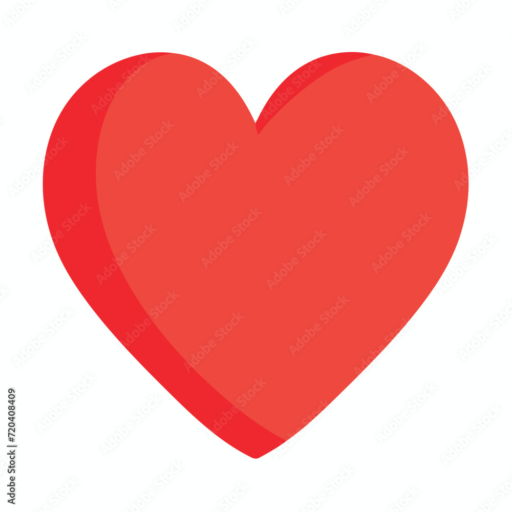 Vector cartoon simple heart shape