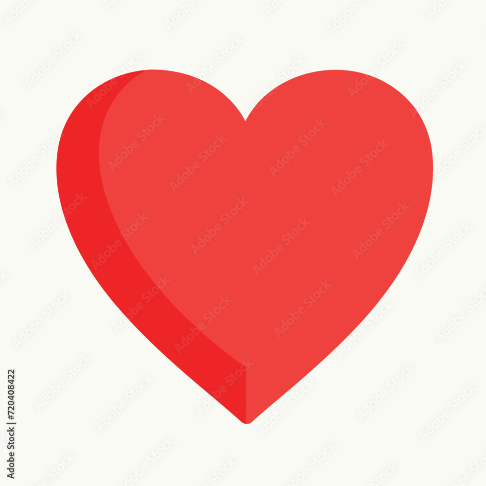 Vector cartoon simple heart shape Vector cartoon simple heart shape