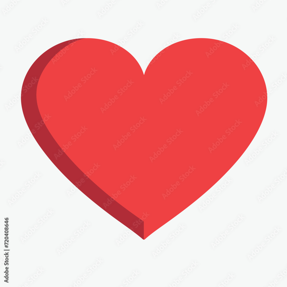 Vector cartoon simple heart shape Vector cartoon simple heart shape