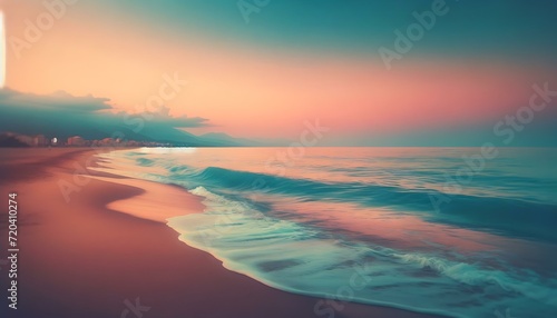 Gradient color background image with a tranquil seaside evening theme