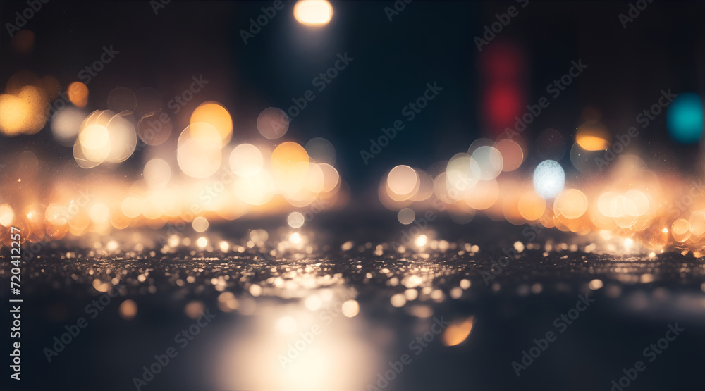 abstract background of bokeh lights and shadow de focused