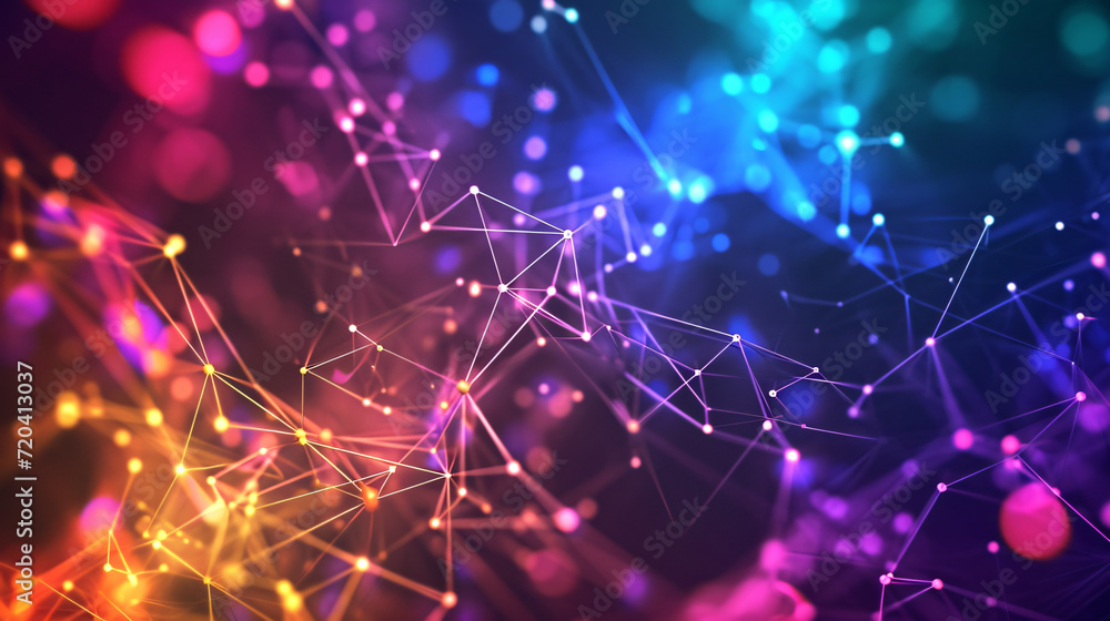 Obraz premium Digital Connectivity and Global Networking Abstract