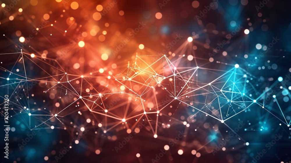 Fototapeta premium Digital Connectivity and Global Networking Abstract