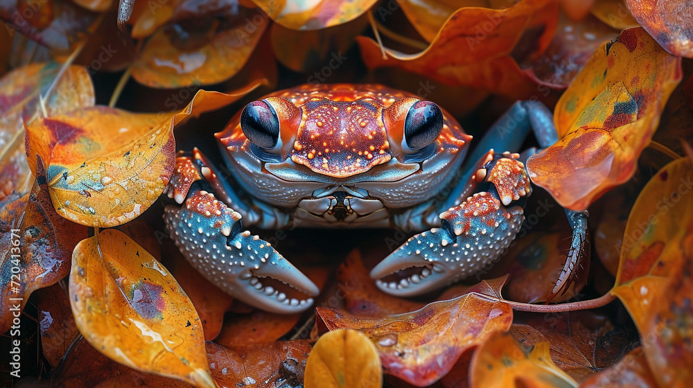 illustration of cute colorful crab prints