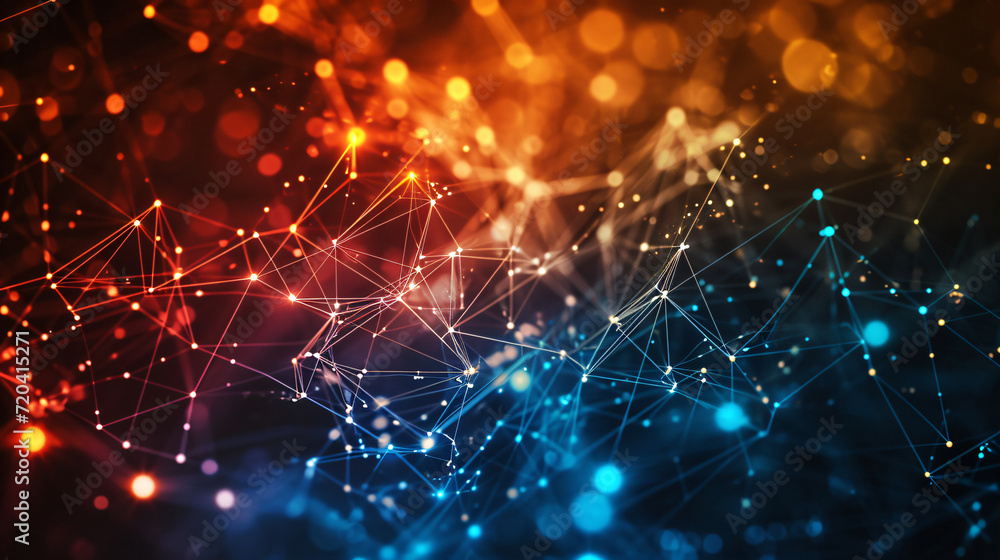 Fototapeta premium Digital Connectivity and Global Networking Abstract