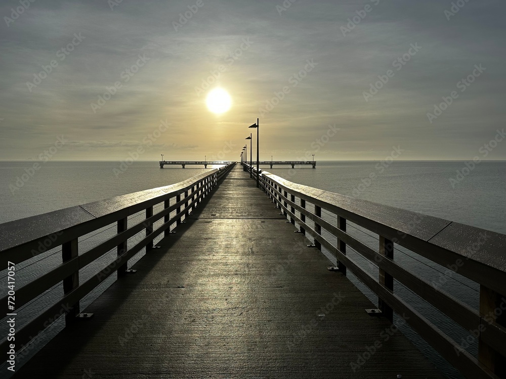 pier in the sunrise