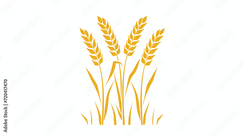 Flat modern logo design of wheat farm Flat modern logo design of wheat farm
