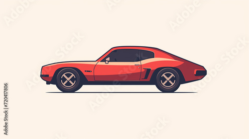 Flat modern logo design of a car © GMeta