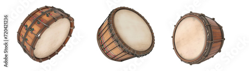 islamic drum right view in white background