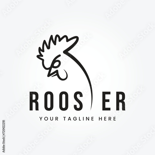 livestock logo , rooster vector, illustration vintage design graphic