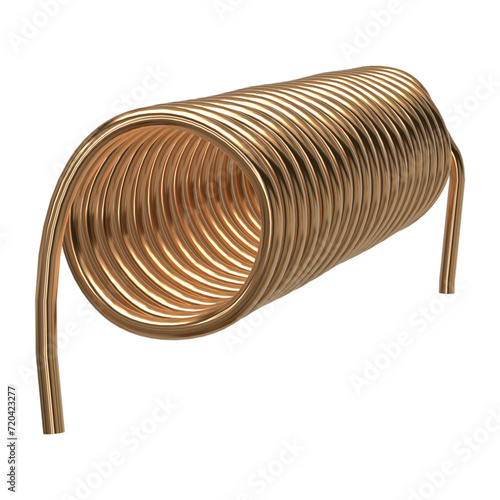 Realistic rendering of Solenoid Coil Electronics parts  