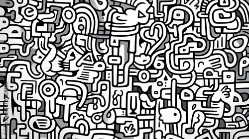 Abstract seamless doodle background  artistic background