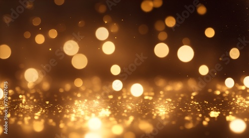 golden glitter vintage lights background gold and black defocused