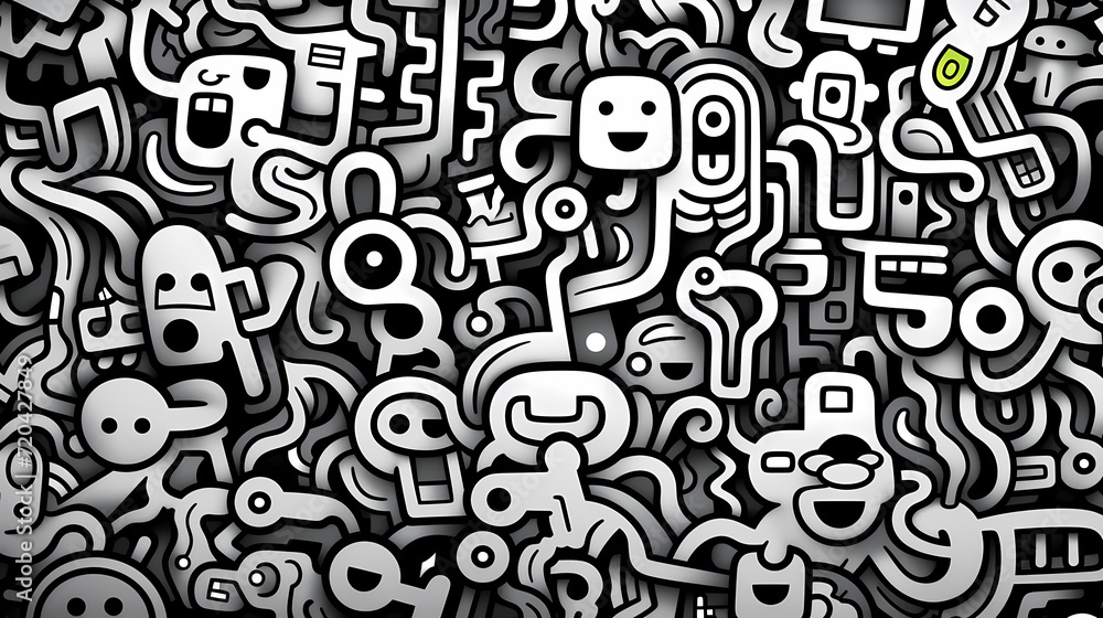 Abstract seamless doodle background, artistic background Abstract seamless doodle background, artistic background