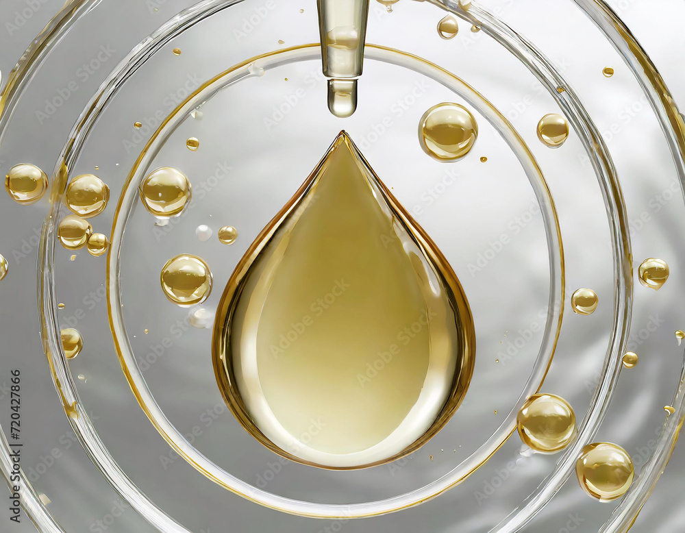 Cosmetic oil or Cosmetic Essence Liquid drop background, 3d rendering. Cosmetic oil or Cosmetic Essence Liquid drop background, 3d rendering.