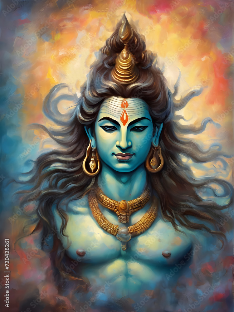 The creation of Lord Shiva for the joyous celebration of Maha Shivaratri, a Hindu festival.