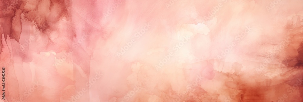 Rose Gold watercolor abstract painted background on vintage paper background 
