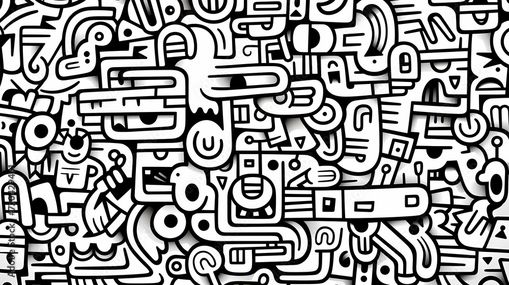 Abstract seamless doodle background, artistic background Abstract seamless doodle background, artistic background