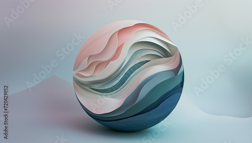 Circle Pastel gradient  soft pink to blue. Tranquil design background. Serene professional hues  calming transition for design projects.