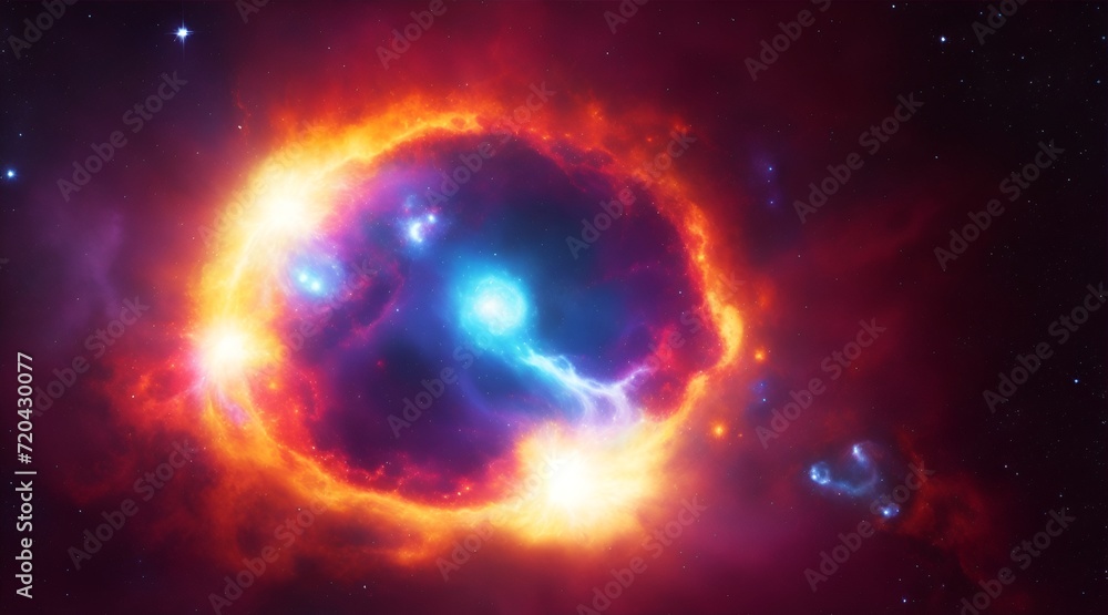 Supernova explosion in the galaxy Beauty of deep space
