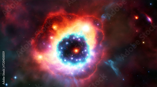 Supernova explosion in the galaxy Beauty of deep space
