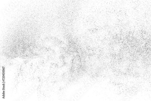 Black texture on white. Worn effect backdrop. Old paper overlay. Grunge background. Abstract pattern. Vector illustration. 