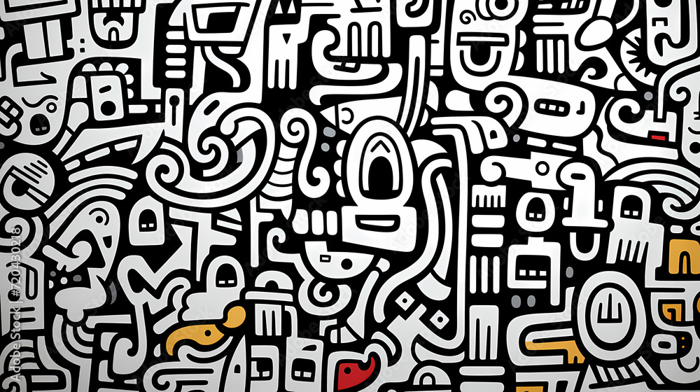 Abstract seamless doodle background, artistic background Abstract seamless doodle background, artistic background