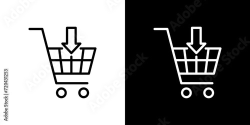 シンプルなショッピングカートアイコン