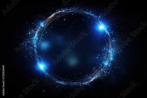 Sapphire moonlight glitter circle of light shine sparkles and pewter glow spark particles